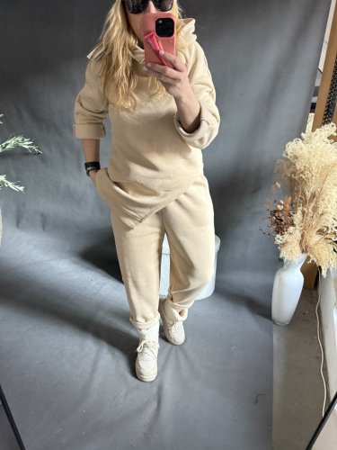 Oversize Tepláky Ocean-béžové