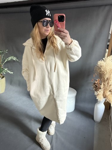 Dlouhá mikina Everyone-krémová