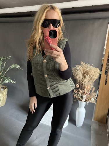Pletená Vesta Chick-khaki