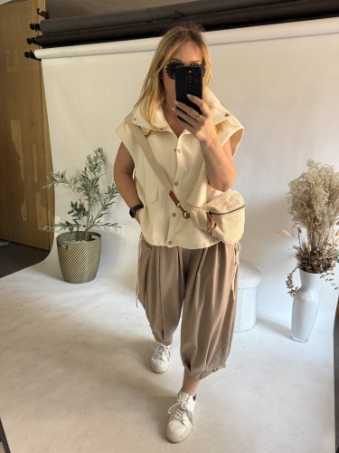 Nohavice Lux Luna-mocca