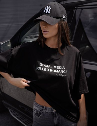 Tričko Social madia-čierné