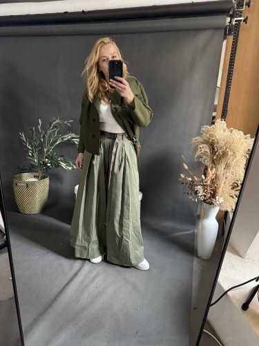 Kalhoty Pantagonna ve stylu sukně -khaki