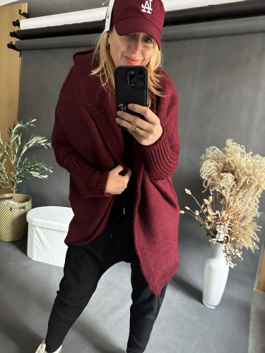 Cardigan Sempre-vínový