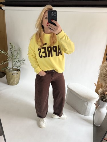 Džínsy New York--elastické, pohodlné-hnedé