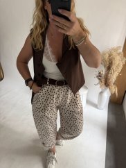 Nohavice Small Dots-cream