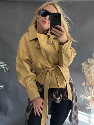 Krivák ala semiš s opaskom-mustard