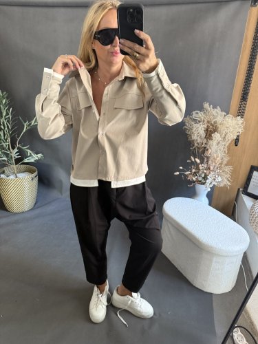 Kabátek Sun 2v1 s košilí-béžový