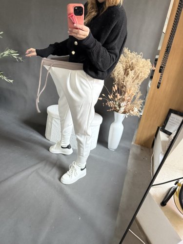 Nohavice Aladin-bielé