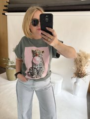 Tričko šelma-khaki