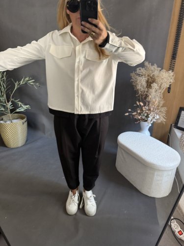 Kabátek Sun 2v1 s košilí-bílý