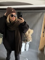 Šála oversize hnědá