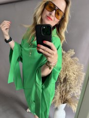Volánikové šaty Kimono-zelená