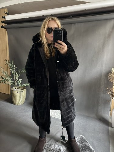 Bunda/Parka Sissi-Oboustranná-černá