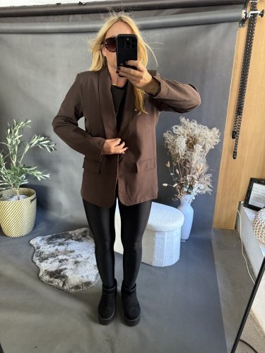 Sako basic na postavu XS-XL-hnědé