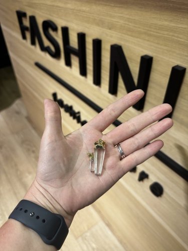 Náhrdelník s kryštálom velký-zlatý