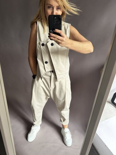 Nohavice Blair bavlnené-béžové