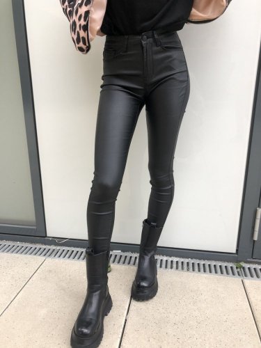 Kalhoty Leather push up - Velikost: XL