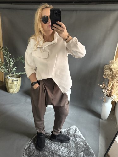 Nohavice Blair bavlnené- hnědé