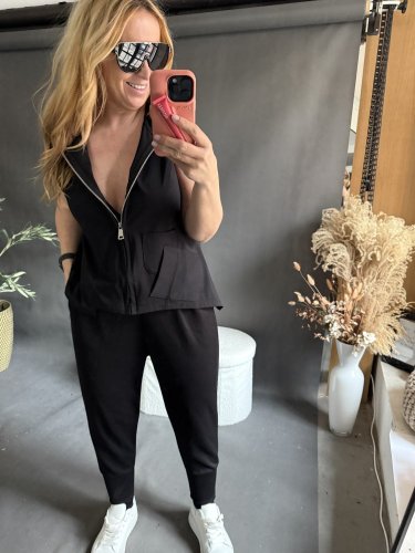 Vesta Oboustranná na zip/knoflíky SUN-černá