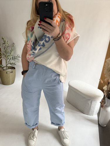 Nohavice Luisa Baloon-modré