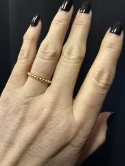 Prsteň Gold stainless steel veľkosť 6