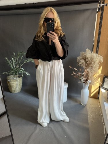 Nohavice Style-viskoza-béžové