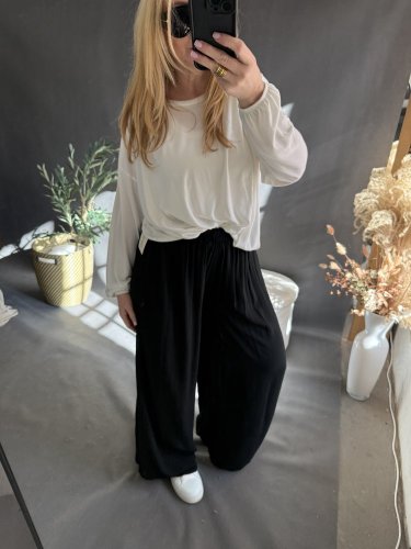 Nohavice Style-viskoza-čierné