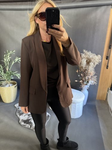 Sako basic na postavu XS-XL-hnědé