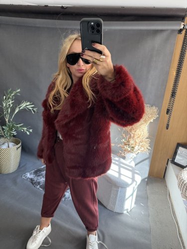 Kožíšek Stella-vínový