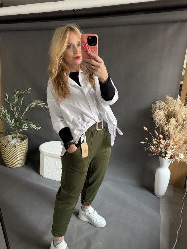 Nohavice Italian zelené