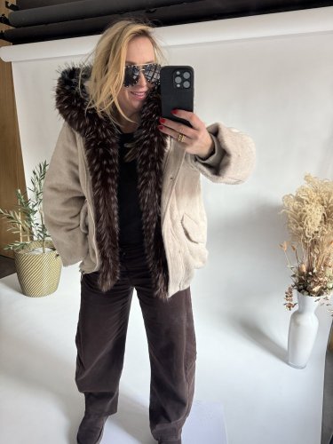 Bunda Chic Lady-tmavý kožuch