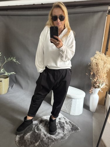 Mikina s krajkou-bílá