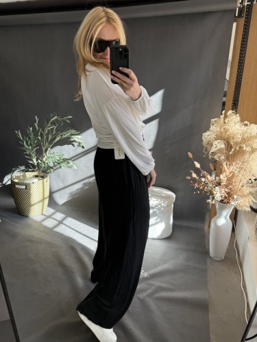 Nohavice Style-viskoza-čierné