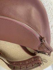 Popruh ke kabelce nebo ke Cupholder-stříbrné kování-Maroko růžový