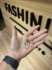 Náhrdelník s kryštálom velký-zlatý