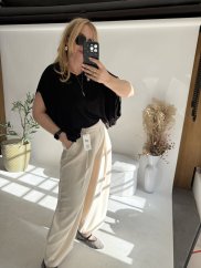 Tričko White Angel-oversize-černé