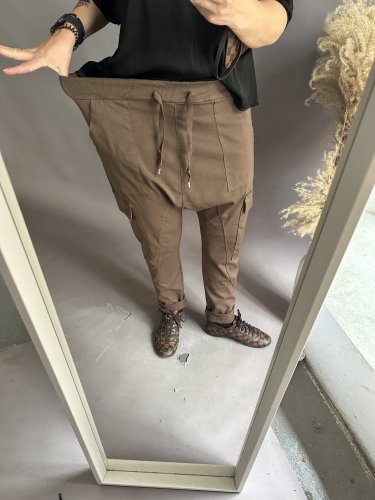 Teplákové kalhoty Pocket-hnědé