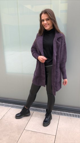 Kabát Elen dlhý - barva: tmavě béžová