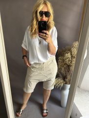 Šortky Down -světlo béžové