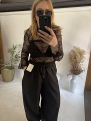 Tričko Čipka-čierná