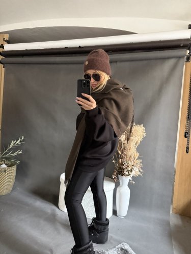 Šála oversize hnědá