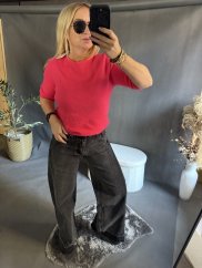 Svetr Baby alpaka krátký rukáv jahoda