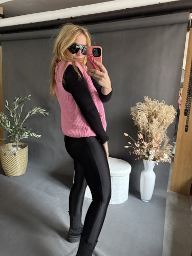 Pletená Vesta Chick-růžová