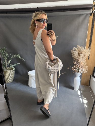 Overal SUN bavlna Oversize-béžový