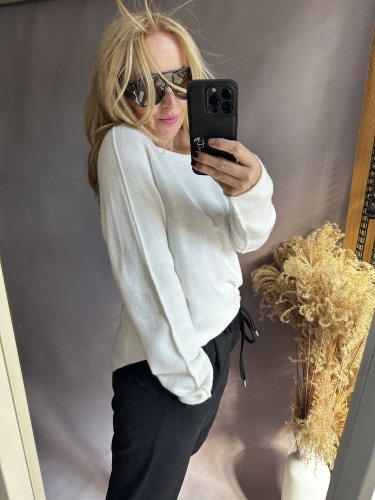 Sveter Moda bielý