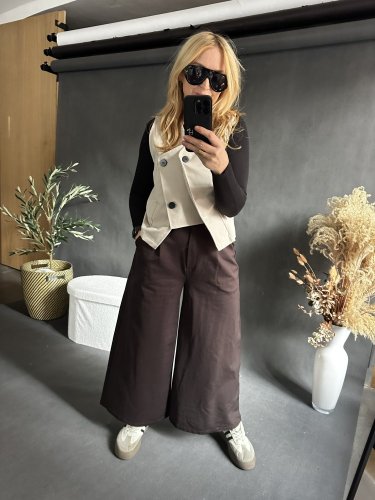 Nohavice SUN 2 bavlnené-hnedé- M-2XL