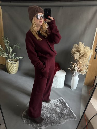 Set svetrový GUSTO-bordeaux