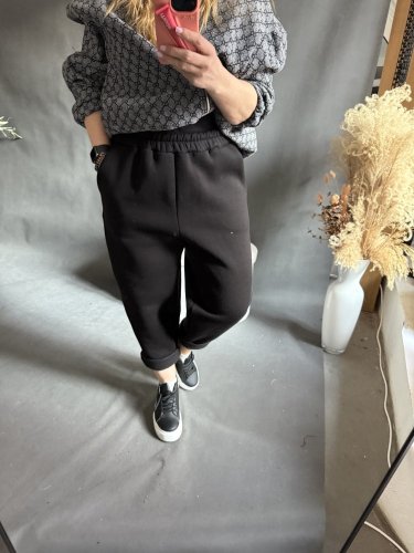 Oversize Tepláky  Ocean-zateplené černé