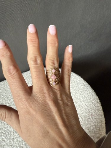 Prsteň Stainless Steel s nastaviteľnou veľkosťou-pudr