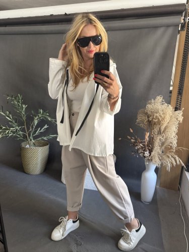 Mikina Natural-bílá